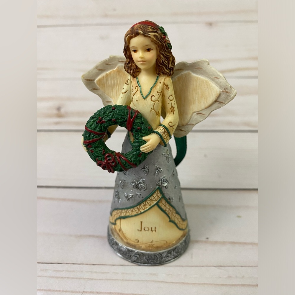 Pavilion Elements Angel Figurine Ornament 4.75” JOY 2007 Barbara McDonald